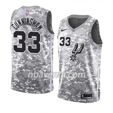 Camiseta Hombre San Antonio Spurs Dante Cunningham 33 2018-19 Nike Gris Swingman